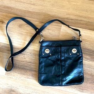 Marc Jacobs black leather crossbody bag